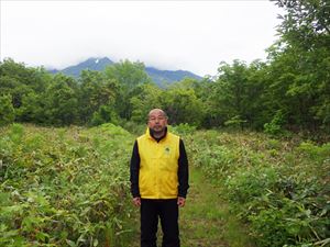 沓形旧登山道入り口付近