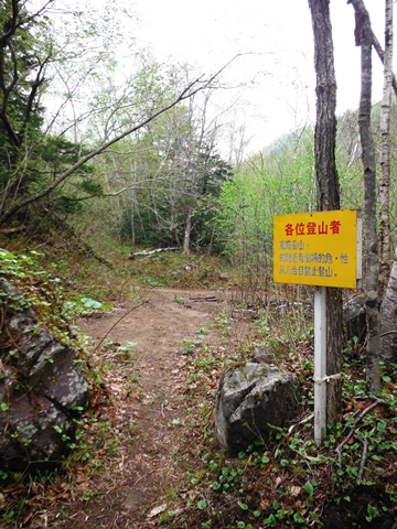 恵庭岳の歩道入口