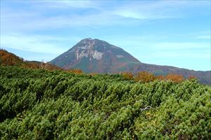 四の沼と三の沼の間の湿原周辺から見える羅臼岳