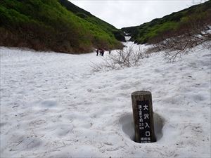 現在の大沢の残雪状況です。