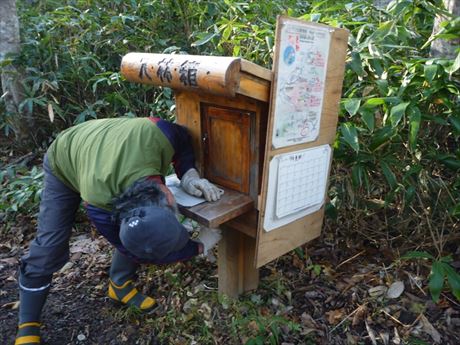 箱と支柱をつなげているネジを外し