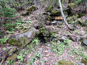 林間コースを歩くと、途中、天使の泉という場所があります。
