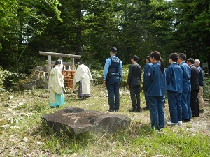 富良野岳安全祈願祭の様子