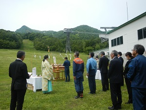 富良野西岳安全祈願祭の様子
