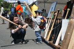 プロ野球選手用バット展示