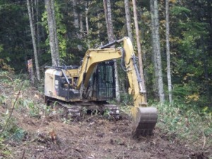 大型機械による地拵