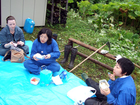 昼食の様子