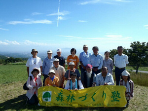 城岱牧場で記念撮影