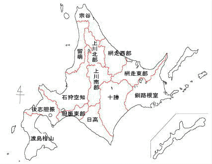 北海道の地図