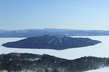 冬の屈斜路湖の写真