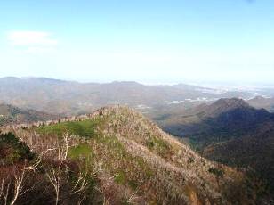 札幌岳から札幌市街を望む