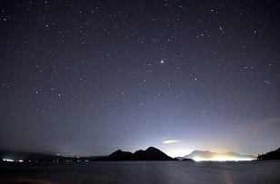 洞爺湖の星空