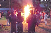 野営場で開催された山の祭りの写真