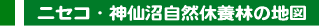 ニセコ・神仙沼自然休養林の地図