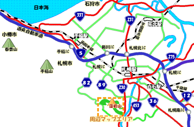 藻岩山位置図