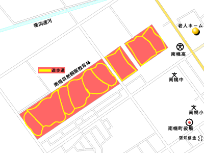 南幌自然観察教育林周辺マップ