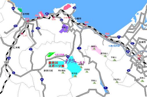 赤井川スポーツ林地図