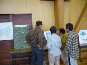 にしんの森再生プロジェクトのパネル展示