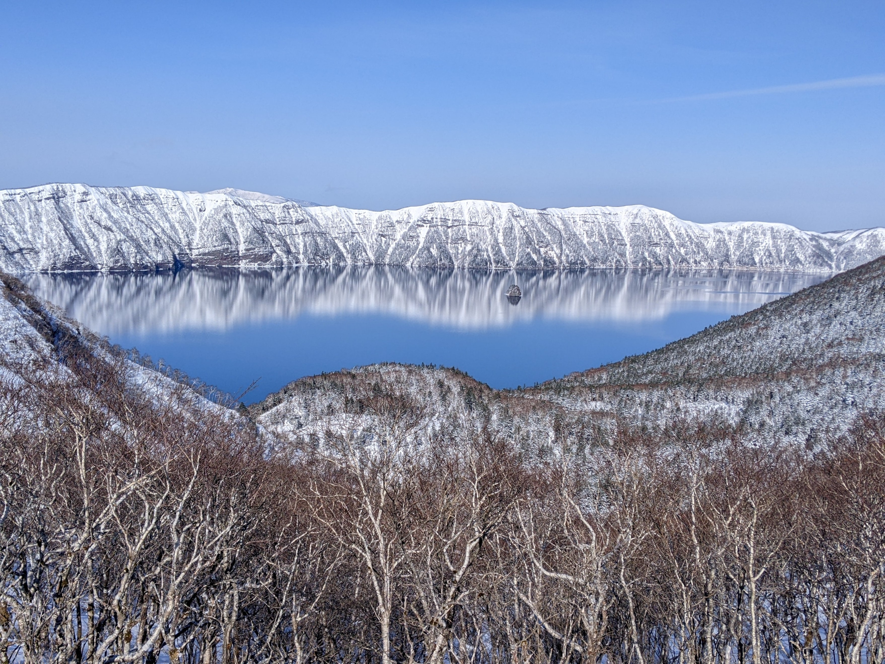 厳寒の摩周湖