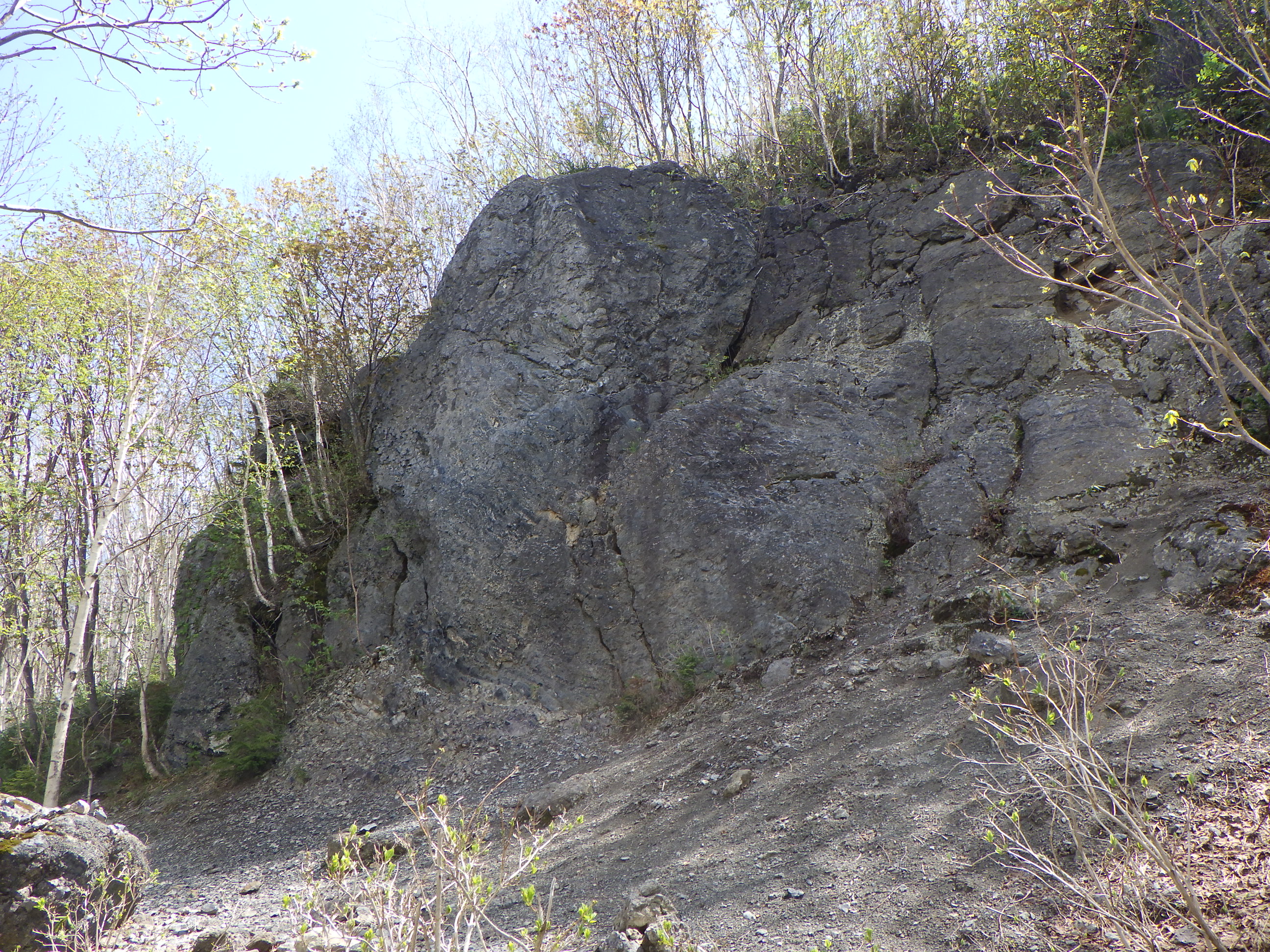 黒曜石の露頭　八号の沢