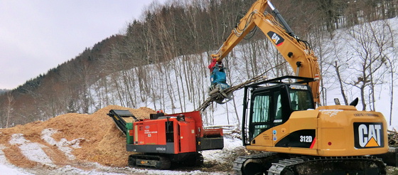 上川町清川地区での木質バイオマス販売