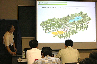 ゾーニングと森林施業の考え方を学ぶ講義のもよう