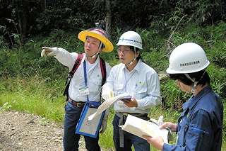 盤尻作業道での実習4