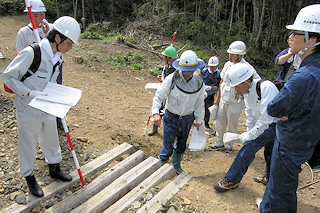 島松作業道実習風景4