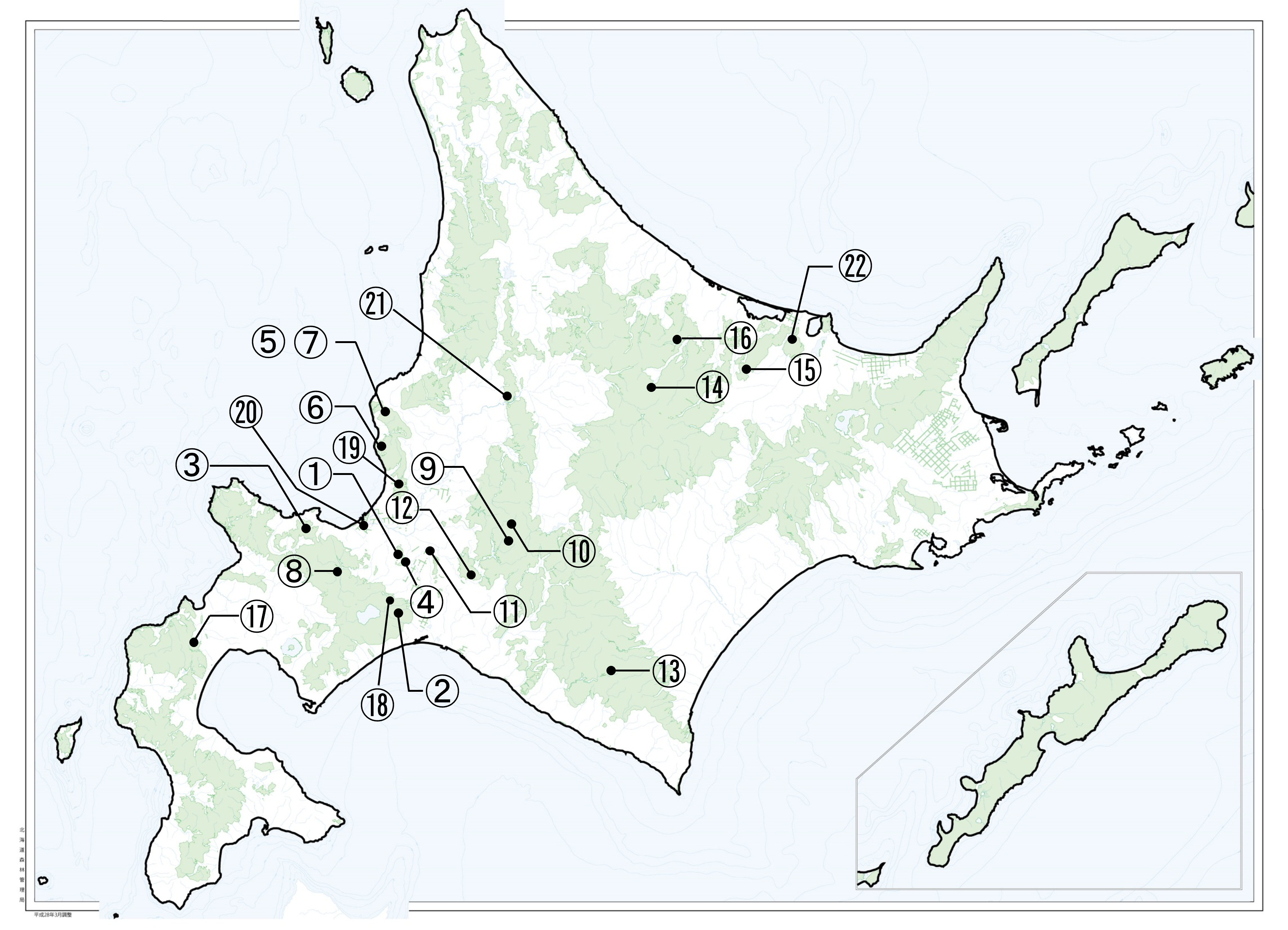 多様な活動の森位置図