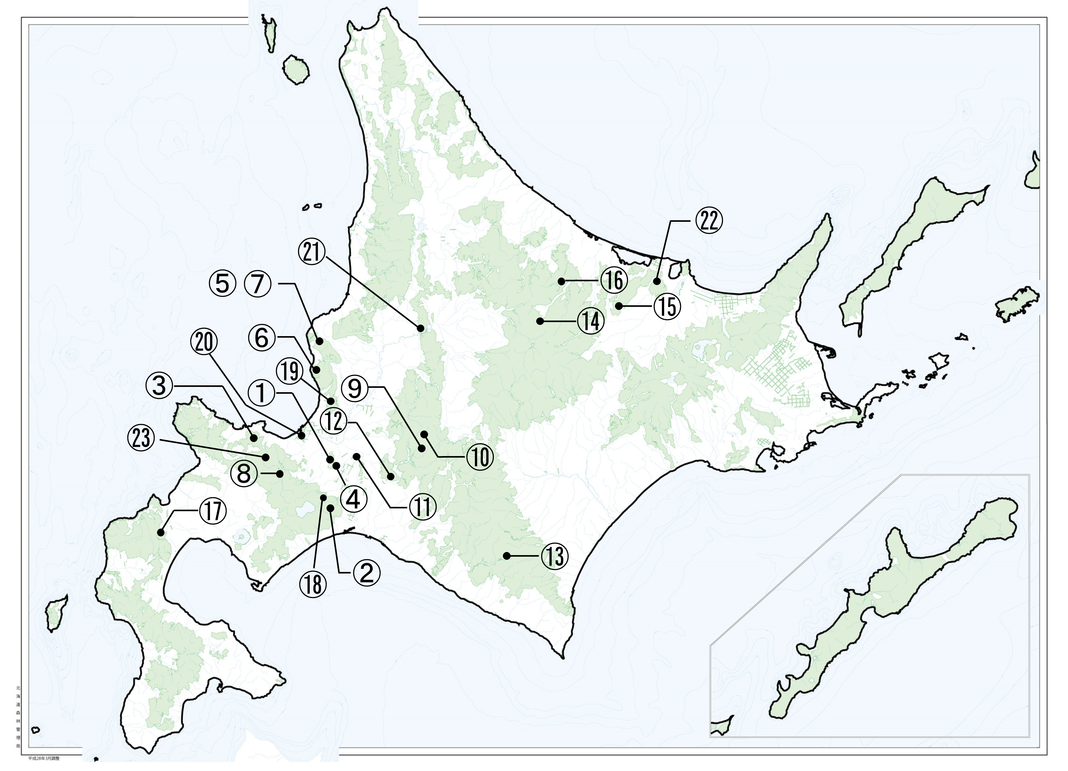 多様な活動の森位置図