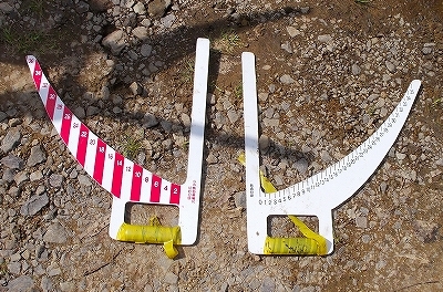使用した調査道具の輪尺