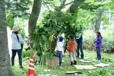 ひみつ基地建設中