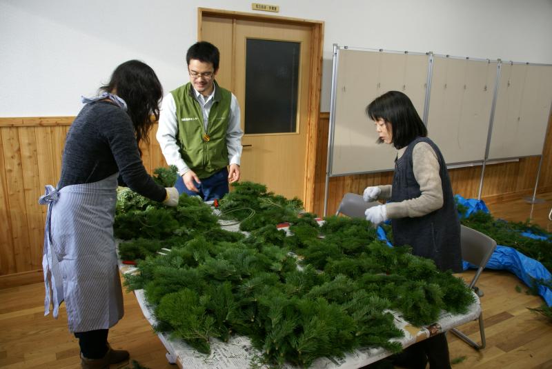 リングへ括りつけ