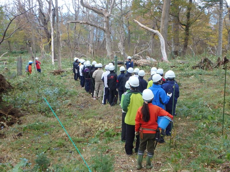 14日植樹場所の説明