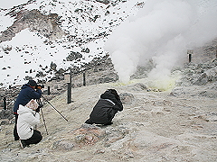 硫黄山 の噴気