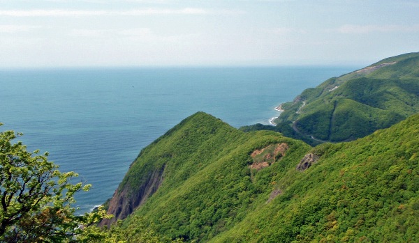 濃昼山道から日本海を望む（浜益方面）