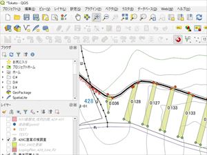 QGISの操作画面