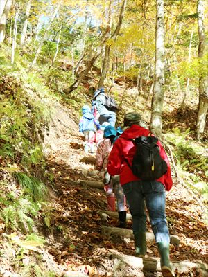 急な坂も頑張って登りました