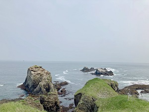 展望台からの見た霧多布岬
