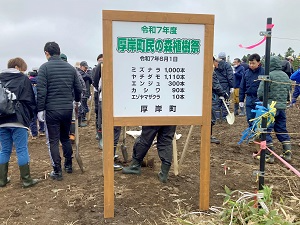 5樹種　計2510本植栽しました