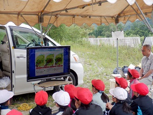 帯広河川事務所による砂防ダムの働きについての学習