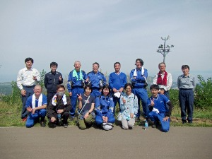 天狗山山頂での集合写真