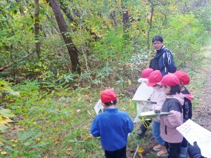 相談しながらクイズに答える様子