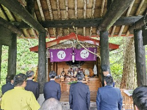 大雪山層雲峡神社の大雪山山開き安全祈願祭に出席