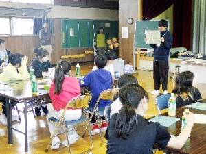 みんなにクイズの様子