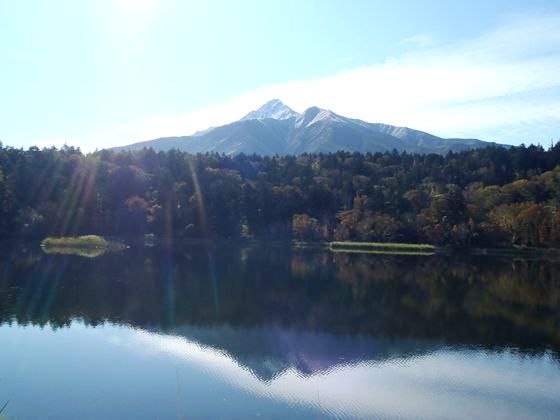 すっかり冬景色の利尻山