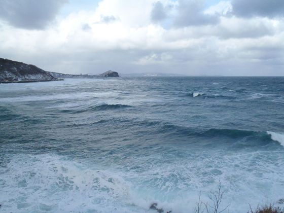 うねる海