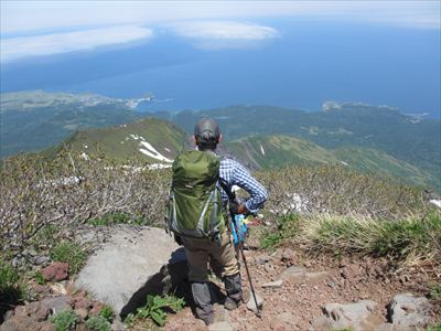 登山客の姿