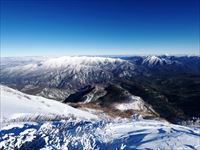 ニセイカウシュッペ山(左)、平山(中央)、屏風岳(右)