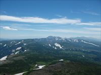 根ヶ原~トムラウシ山~十勝岳連峰方面